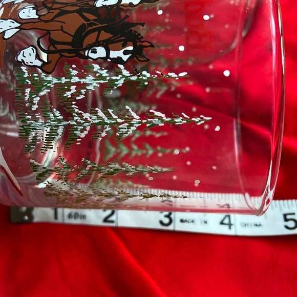 Rare 4 pc Set 1989 Budweiser Christmas Collectible Glasses - Picture 5 of 5